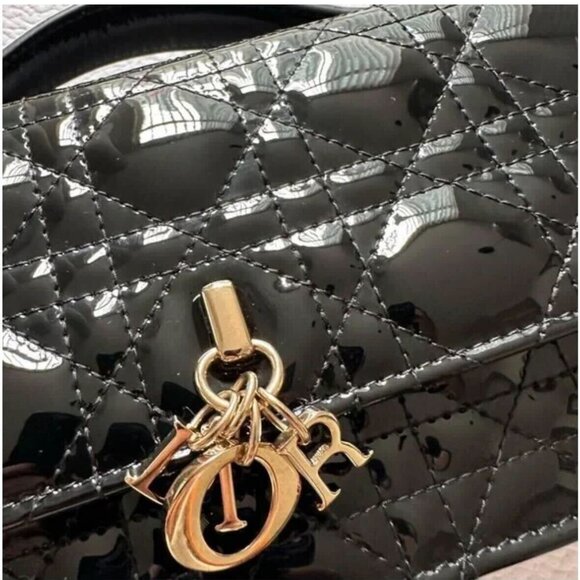 My Dior Mini Clutch Bag Black Patent - Picture 1 of 5